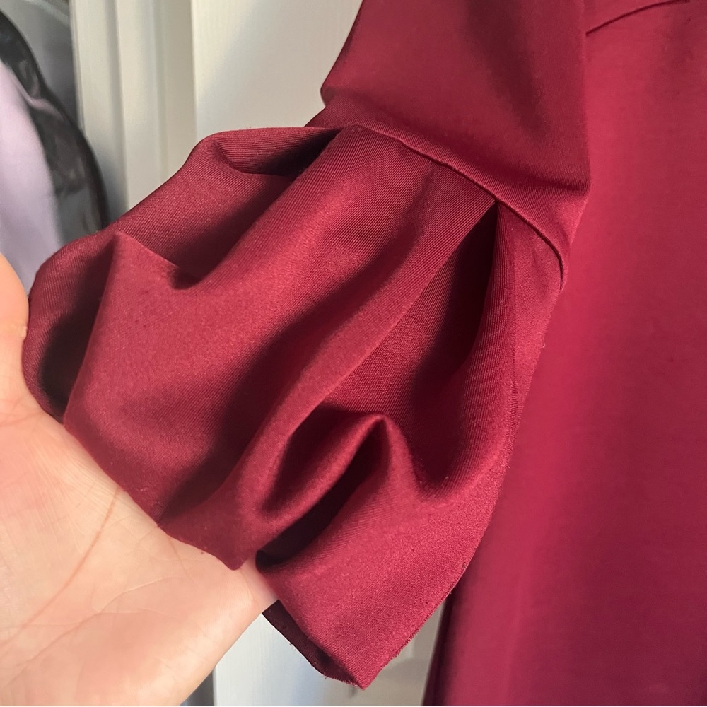 Formal dress, wine color dress, feminine dress